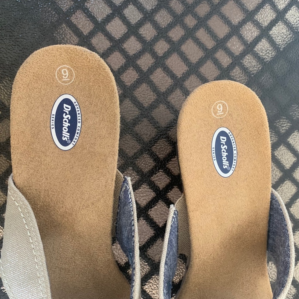 Comfortable Beige Wedge Sandals - Picture 8 of 11